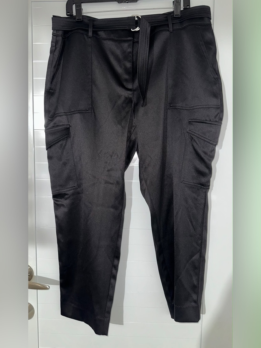 Chico's Black Cargo Ankle Pants with Belt